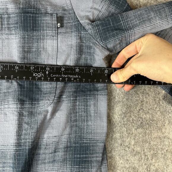 Timberland Windham Heavy Weight Flannel Mens Large Blue Plaid Workwear - Picture 5 of 8